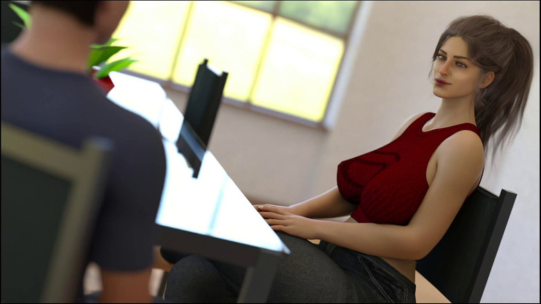 Trans Maaya: 汉娜在会客厅的假期中天真地和我玩耍