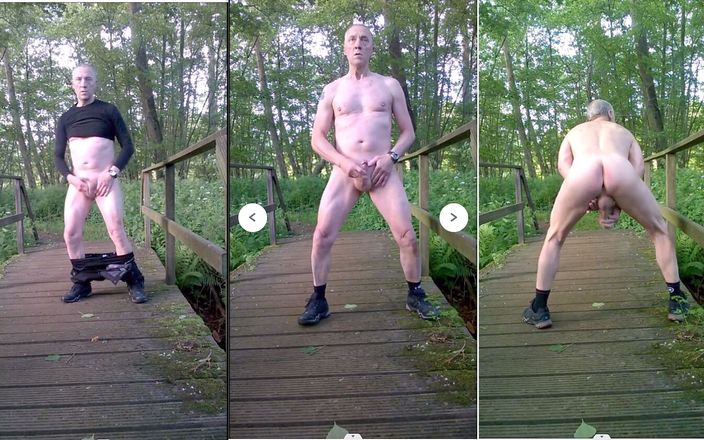 Daddy exhibitionist jantje: Dziadek tata ekshibicjonista Outdoor Wood Cruising Cumshot Sexshow 2