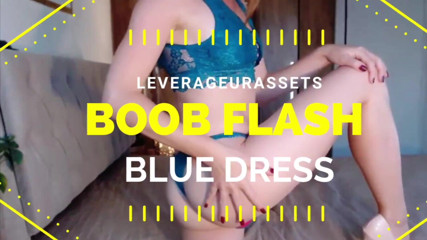 Leverageurassets: Blue Dress Ass Tease & Tit Worship - 81