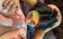 Velvet Ecstasy: Latina babe eats ass while milking cock