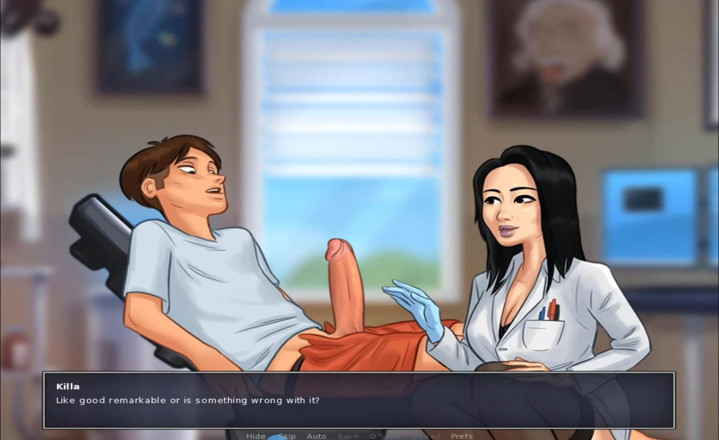 Hentai World: Summertime saga - Miss Okita surprised my big dick