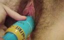 Thick Forest: Fucking Hairy Pussy with a Bottle. Hairy Asshole and Armpits