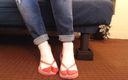 TLC 1992: Socks Pink Flip Flops Shoeplay