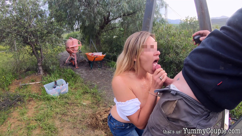 Yummy Couple: Worker's daydream - Beers &amp; BJ &amp; cum on tits