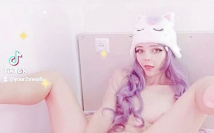 Your Waifu: Cute girl fucks her pussy with a huge dildo in...