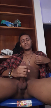 Horny BBC Guy Stroking Until Explosive Load in His Room - Face Visible