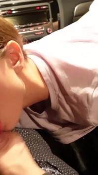 Cheating Blowjob in Car While Hubby Play Games