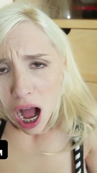 TeamSkeet - Tiny Blonde Babe with Braces Piper Perri Takes Huge Cock on The Kitchen Counters