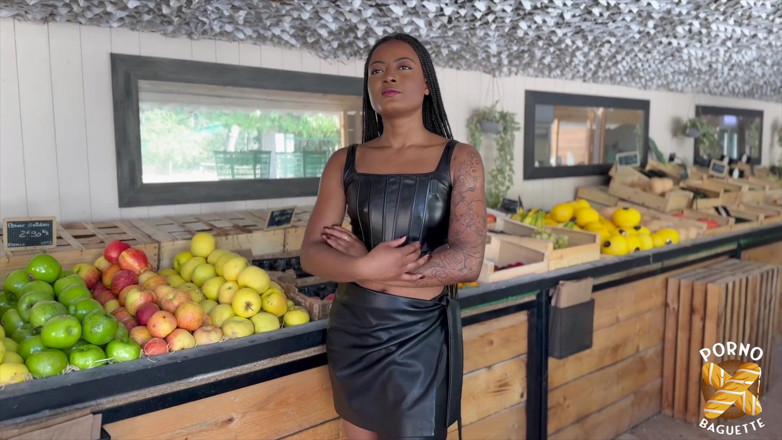 Porno Baguette: Horny, Beautiful Ebony, Gets Banged Really Hard