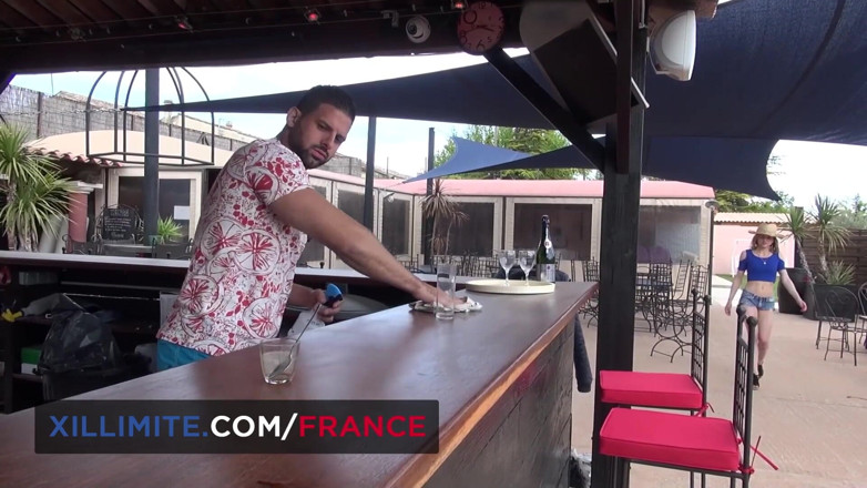 Made In France: Hot teen on holidays hook up with the bartender