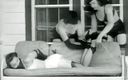 Vintage Usa: Vintage lezdom BDSM spanking and tormenting (No audio but music)