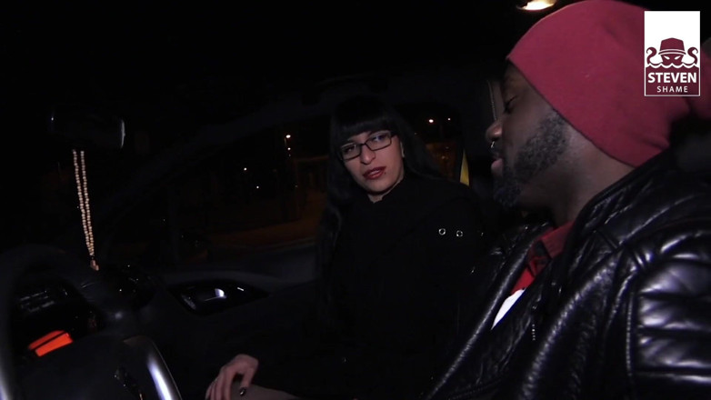 Steven Shame: 8 inches big black dick, hardcore interracial outdoor in the...