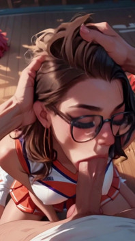 Ai Anime Cheerleader Seduction - POV Blowjob & Explosive Ending!