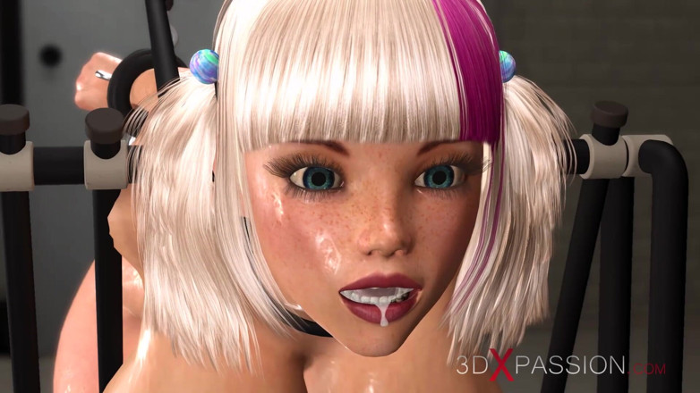 3dxpassion: 黑人在监狱里玩弄一个穿着袖口的超级热辣的女大学生