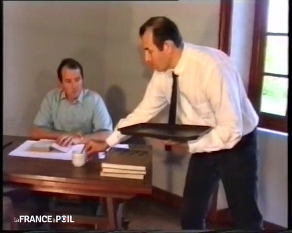 French Family Secrets: A college girl with blond duvets gets fucked on the...