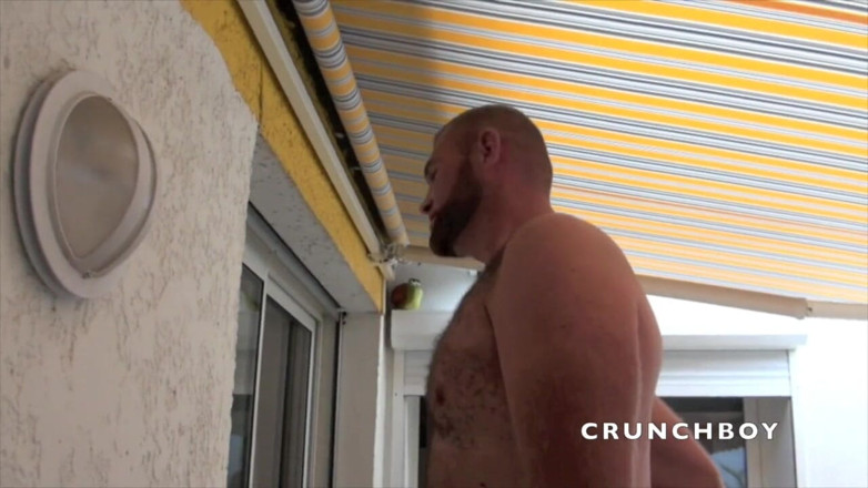 Sex humiliation with french lads: Sexy hairy bear fucked by Arab outdoor with XXL cock