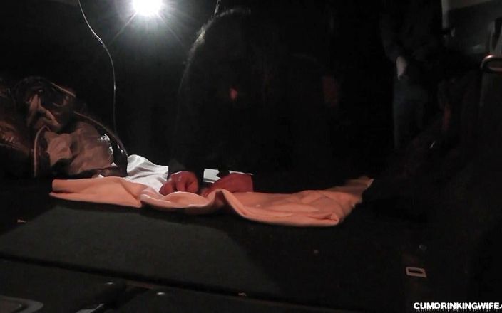 Cumdrinking Wife: Noční gangbang v odpočívadle s 12 cizími lidmi