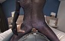 Nylon Xtreme: Ultra-pOV nora fox lurex catsuit-fick 2