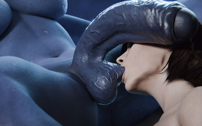 Futa Lord: 젖탱이로 가득 찬 목구멍 깊숙한 보지의 Piroguh 섹시한 거유 거유