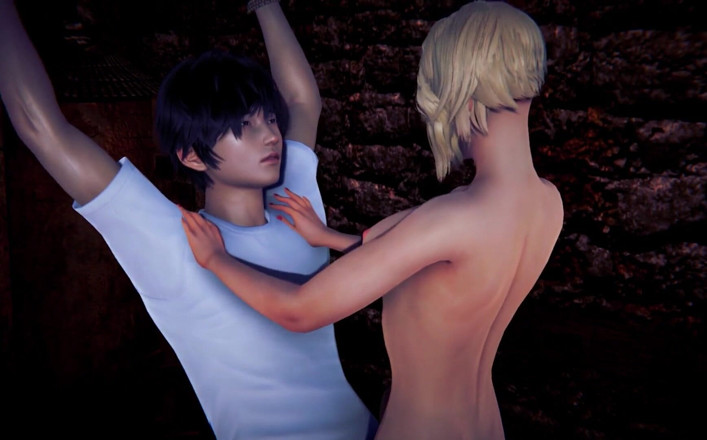 Waifu club 3D: Gwen tied up a guy and rides his dick