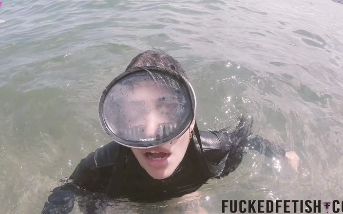Fucked fetish: Marea Caraibelor primește zeița respirație mască de scufundări de sticlă