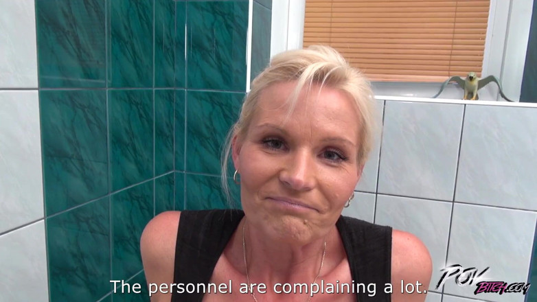 POV Bitch: Hot MILF provokes a guy with short skirt and maid...