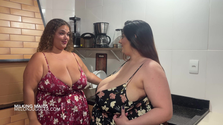 Melon Juggler: The Latina Milkmaids Analua BBW &amp; Julia Leite