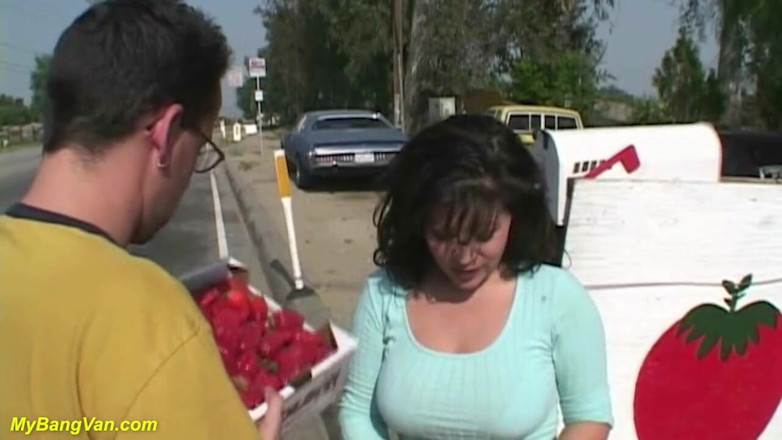 My Bang Van: Chubby MILF picked up for her first bangvan DP