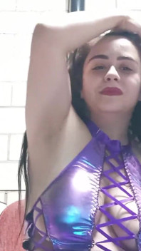 Smoking in Shiny Sexy Lingerie