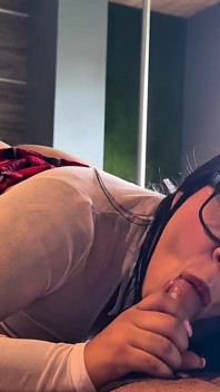 Big-butted Student Lets Her Ass Be Filled with Cum to Pass the Course