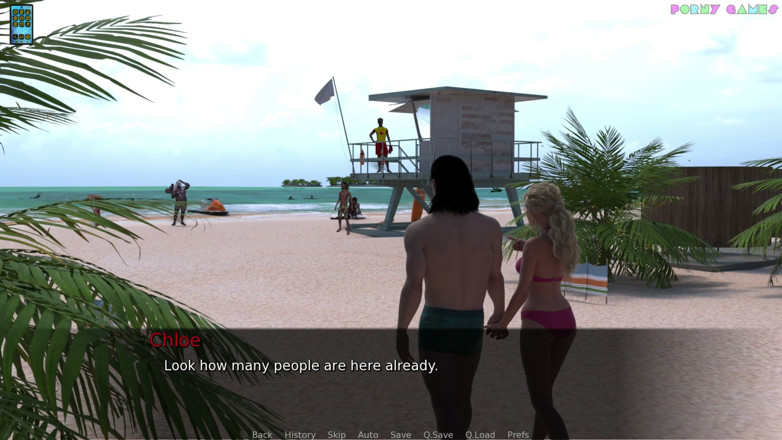 Porny Games: Paradise City у извращенная свода - куколд чистит киску после хорошего траха, минет на пляже 7