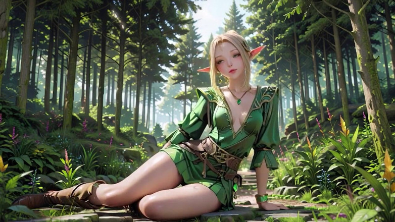 Seraphina Vale: Blond älva Fantasi Sensuell Alla fyra i ett vitt sovrum, retas...