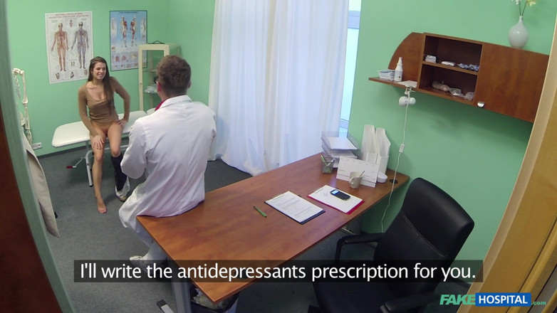 Fake Hospital: Fake Hospital - Stunning Brunette Enters Office Asking for Medication &amp; Ends...