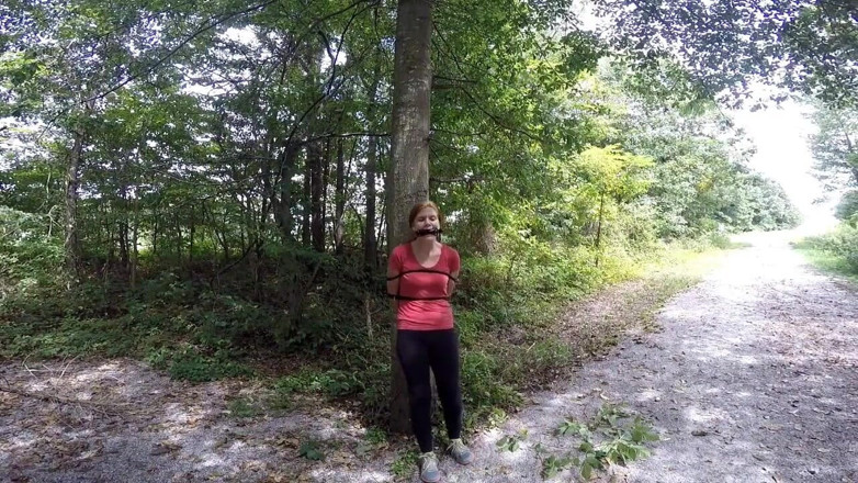 Selfgags classic: Mountain biker in bondage