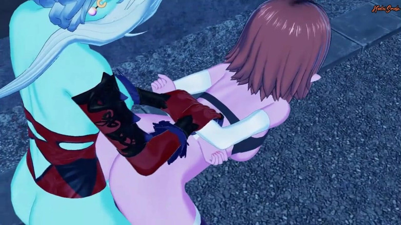 Hentai Smash: Supreme Kai Chronoa deepthroats futa Towa's cock - Dragon ball super...