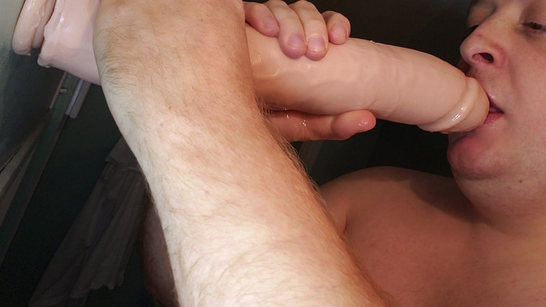 Charlieboy69: Deepthroat Huge 14 Inch Dildo
