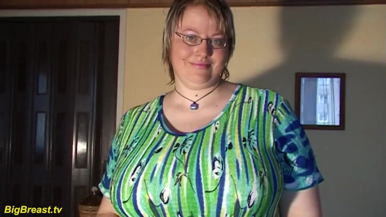 Big Breast: Hairy bush BBW housewife oiled her extreme monster boobs