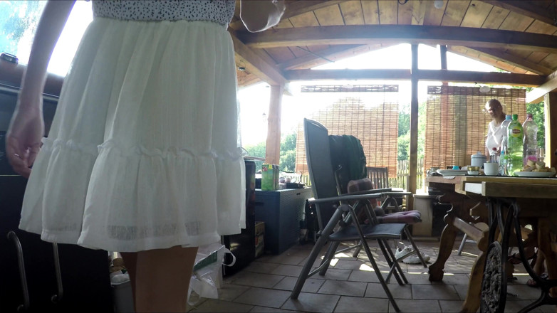 Leon Lambert Girls Twerk Parties CFNM: Hot neighbors do not like wearing panties show legs on...