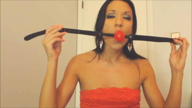Selfgags classic: Self gagged Latina slut