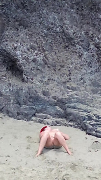Naked Beauty on Beach - Drone POV Erotic Relaxation