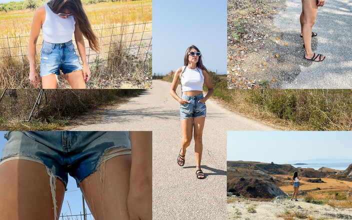 AproductionA: Talia wetting jej dżinsy i majtki na popołudniowym spacerze