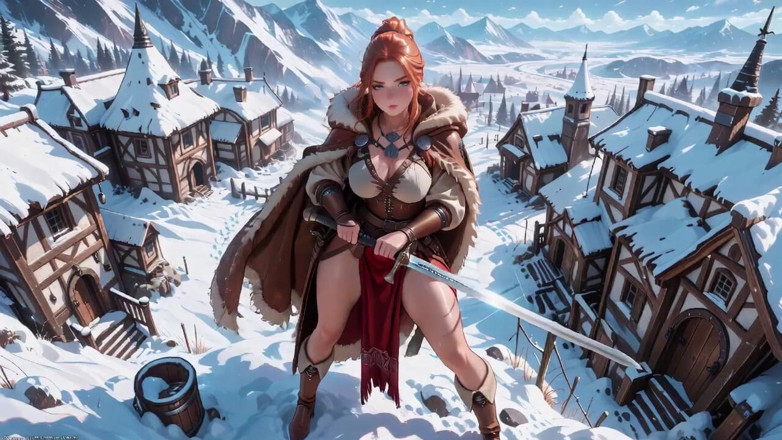Tay Swift X: Illicit Leather Armor Seduction in Medieval Village. Cold Queen Unzips...