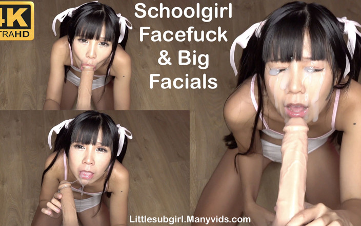 Littlesubgirl: College Girl Facefuck &amp; Big Facials - 4K