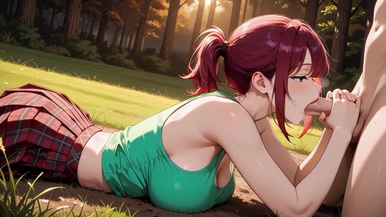 Tay Swift X: Pelirroja cachonda del bosque con garganta profunda a desborde de...