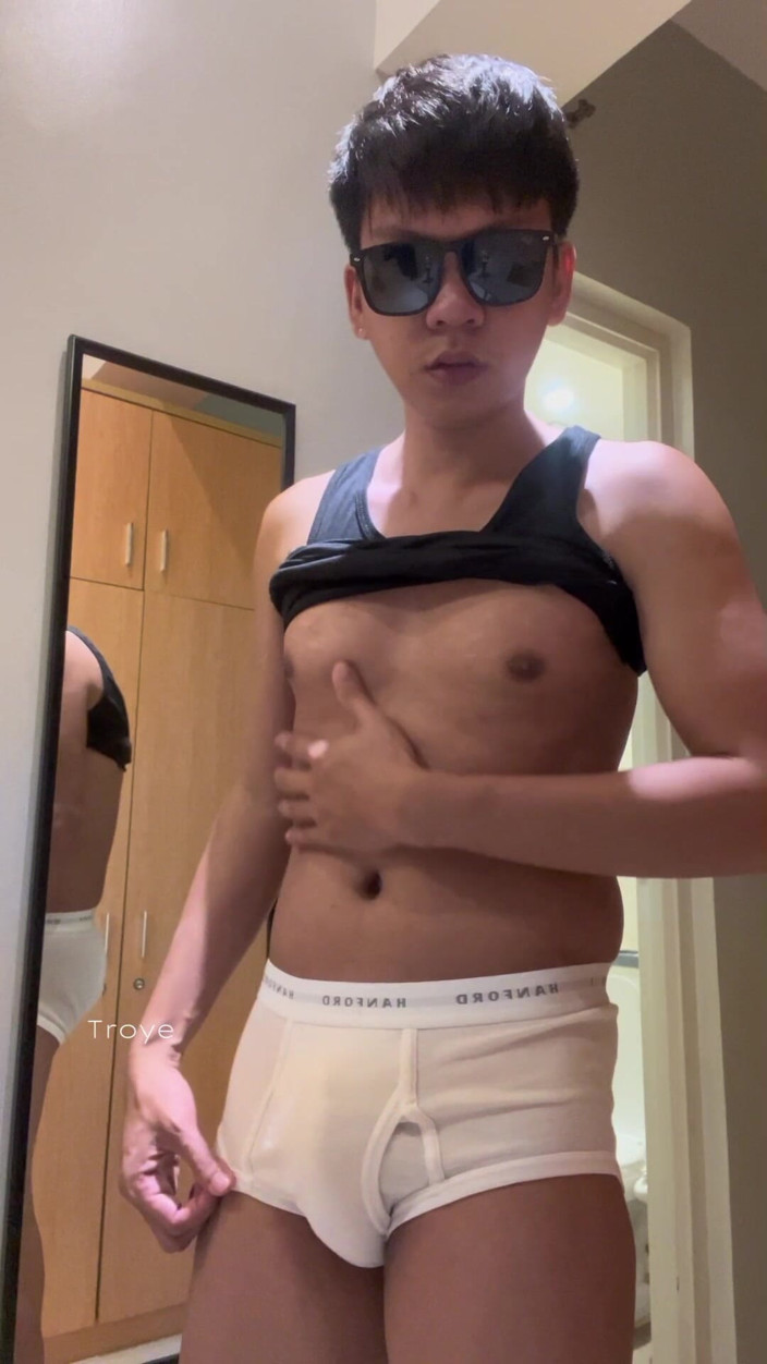 Troye_AsianPinoy: Solo Boy Big Veiny Cock in His Stepbro's Room