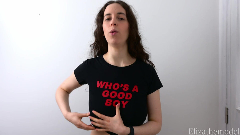 ElizaTheModel: Thử áo thun thử thách edging