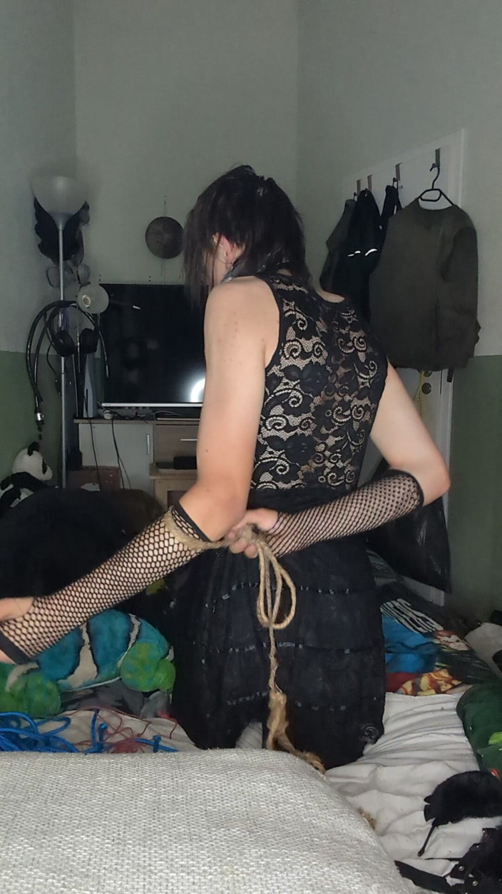 AJ_the_catgirl: Littel Rope Expirement in Dress