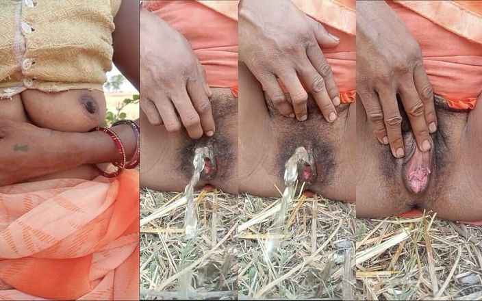 RadhaDevi: Villaggio bhabhi masturbazione all'aperto