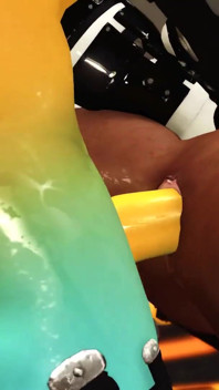 Fuck me hard. Sex with a sci-fi android in the lab