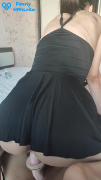 I Ride the Dildo on Top and Had an Orgasm. the Cream Flows Down